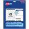 Avery Matte White Removable Square Scalloped Labels with Sure Feed Technology, Print-to-the-Edge, 1-5/8" x 1-5/8"